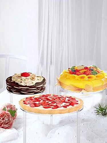 HESIN 3 Tier Acrylic Cake Display Stand Set