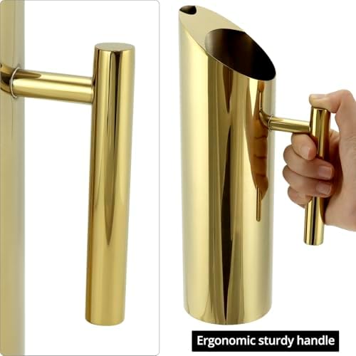 QWORK Gold-Copper Plated Stainless Steel Water Pitcher 53oz