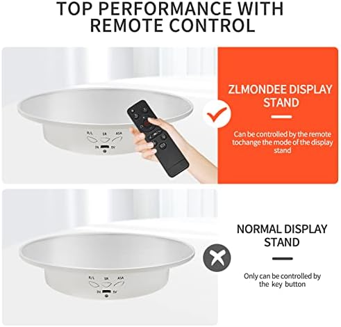 Motorized Rotating Display Stand with Mirror Cover