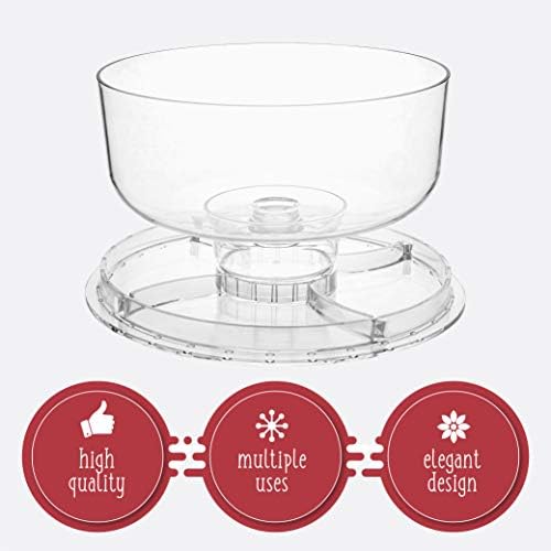 Homeries Acrylic Cake Stand with Lid 6 in 1