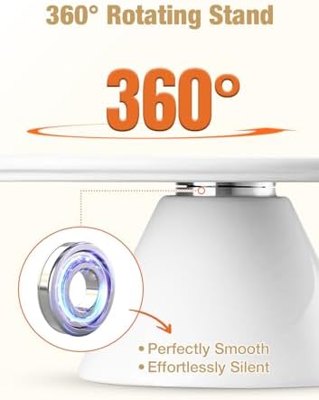 Nucookery 10 Inch Rotating Cake Stand White