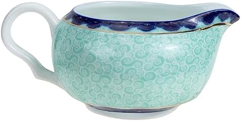Ceramic Sauce Pot Blue White Pattern Milk Pitcher Western Style