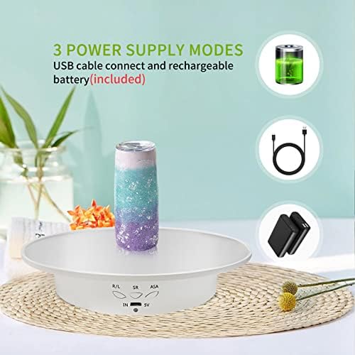 Motorized Rotating Display Stand with Mirror Cover
