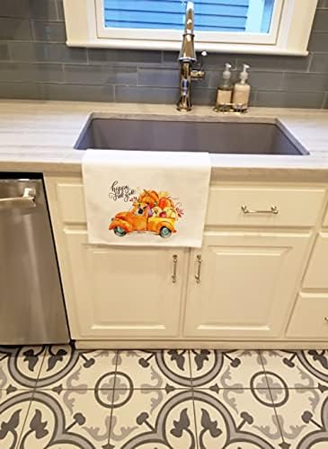 Carolines Treasures Fall Harvest Fawn French Bulldog Kitchen Towel Set of 2