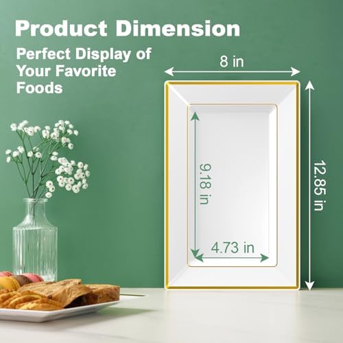 FOCUSLINE 8PCS Plastic Serving Trays Set