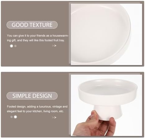 DOITOOL Ceramic Footed Bowl 5 Inch White
