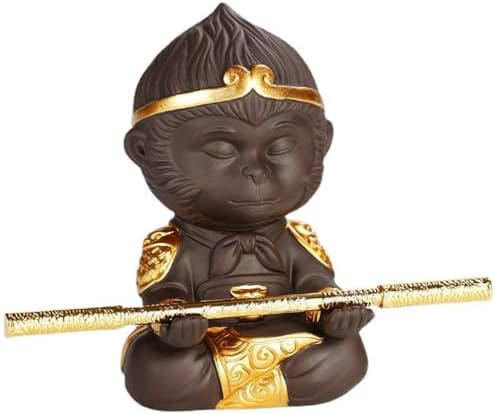Monkey King Purple Clay Tea Set with Golden Cudgel Tea Pet