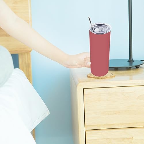 Amtidy 8 Pack 20 Oz Insulated Tumbler with Lid and Straw