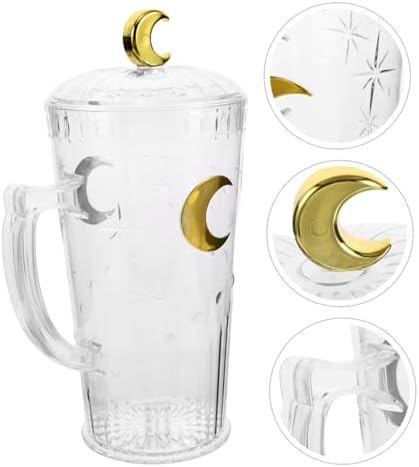 Plastic Moon Pattern Water Jug with Lid and Spout