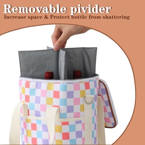 4 Bottle Wine Tote Bag - Leakproof Insulated Carrier with Adjustable Strap