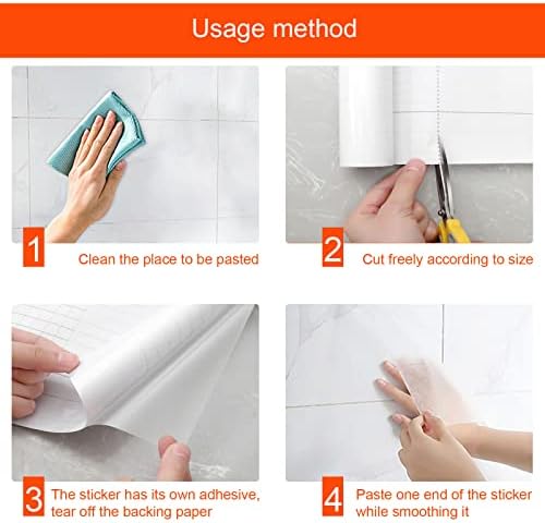 RXYCS Kitchen Transparent Contact Paper 157X787 Inches