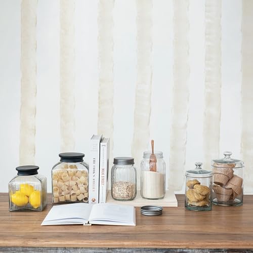 Clear Classic Glass Jar with Lid 7 Cup