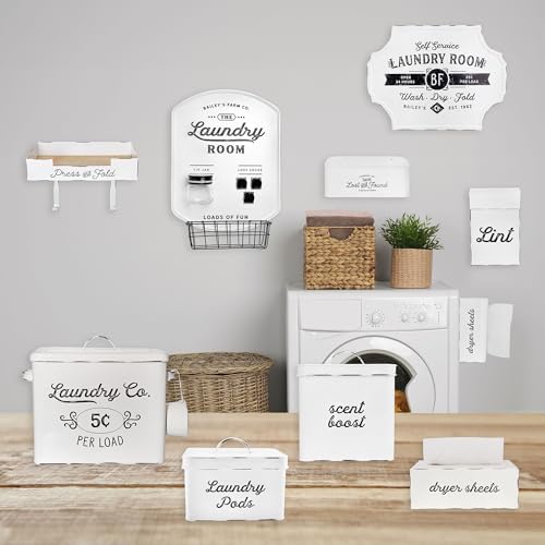 AuldHome Design Laundry Scent Booster Storage Container White
