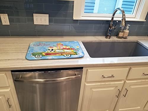 Carolines Treasures Merry Christmas French Bulldog Dish Drying Mat 14 x 21