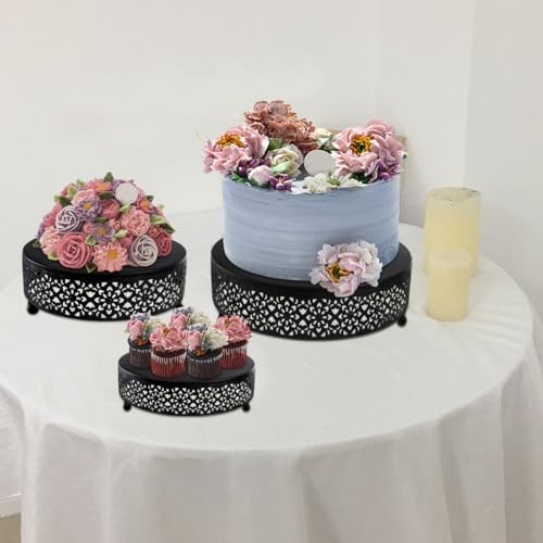 Hedume Set of 3 Black Cake Stands