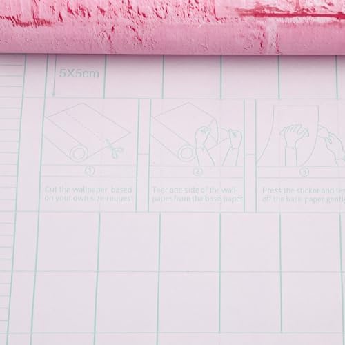 LovingWay 147 Feet Classroom Wall Shelf Liner Pink Bricks English Quotes