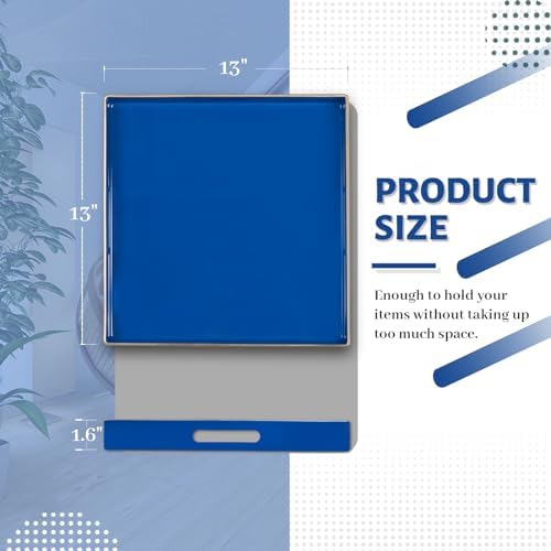 MAONAME Decorative Tray Royal Blue with Handles