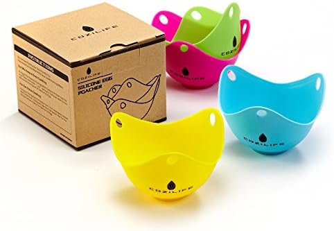 COZILIFE Egg Poacher Set of 4 with Ring Standers