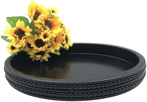 Carah Cossh Oval Wooden Serving Tray Black