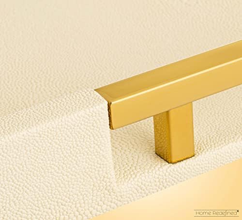 Modern Elegant 18x12 Inch Cream Shagreen Faux Leather Serving Tray with Gold Handles