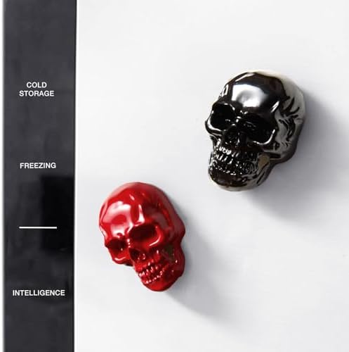 6Pcs Skull Stainless Steel Fridge Magnets Set
