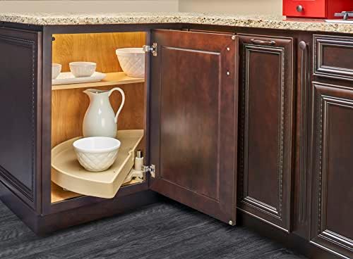 Rev-A-Shelf 33 in Almond Polymer Lazy Susan 1-Tier Rack