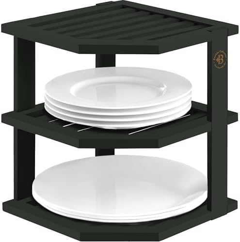 Bambsi Bamboo Corner Shelf - Black