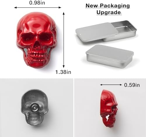 6Pcs Skull Stainless Steel Fridge Magnets Set