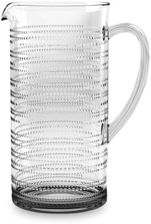 Beaded Beverage Pitcher Clear