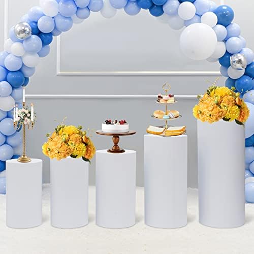 5PCS Cylinder Metal Pedestal Stand for Party Display