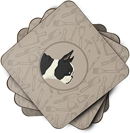 French Bulldog Foamed Coasters Set of 4 for Kitchen
