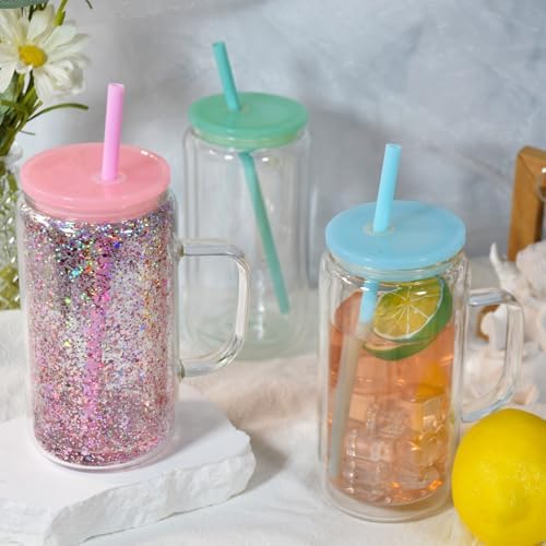 16 oz Snow Globe Tumbler with Handle 4 Pack 1