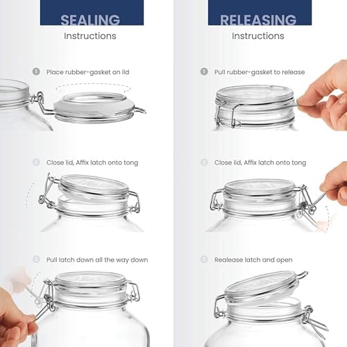 Bormioli Rocco 2 Liter Clear Canning Jars 2 Pack