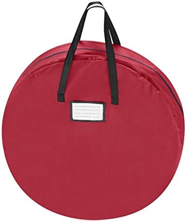 Tiny Tim Totes 36 Inch Red Wreath Canvas Bag