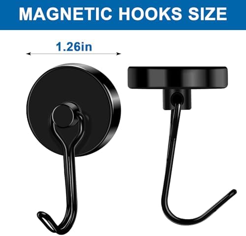 LOVIMAG Magnetic Mug Hooks 3 Pcs Heavy Duty Storage Wall Mounts