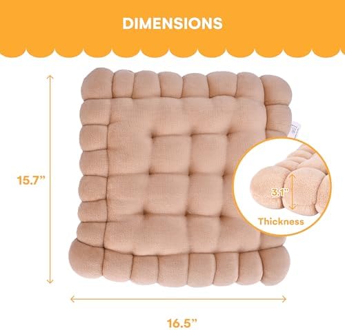 Noa Store Biscuit Cushion - Foam Floor Lounger - Brown