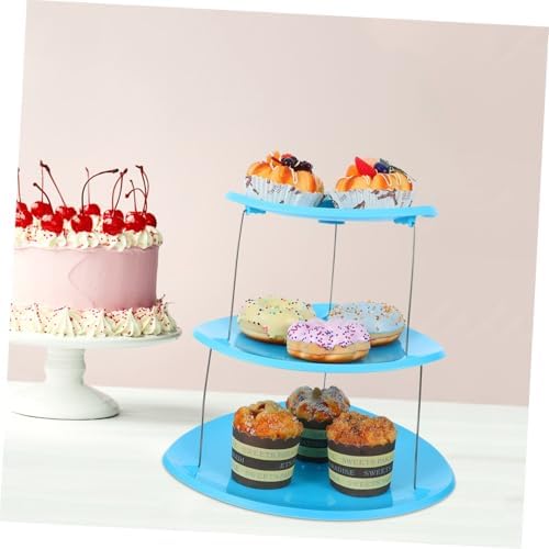 Luxshiny 3-Tier Foldable Dessert Stand for Parties