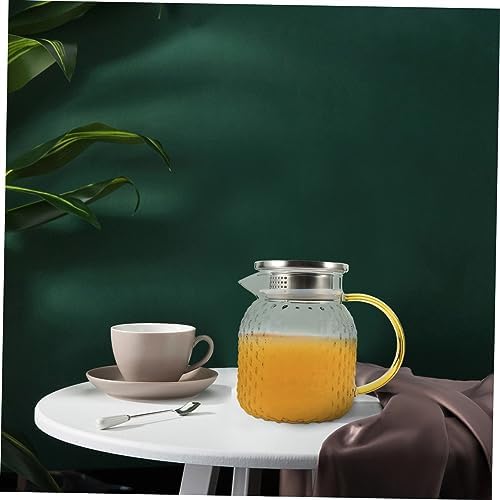 1000ml Glass Cold Water Bottle with Leakproof Lid