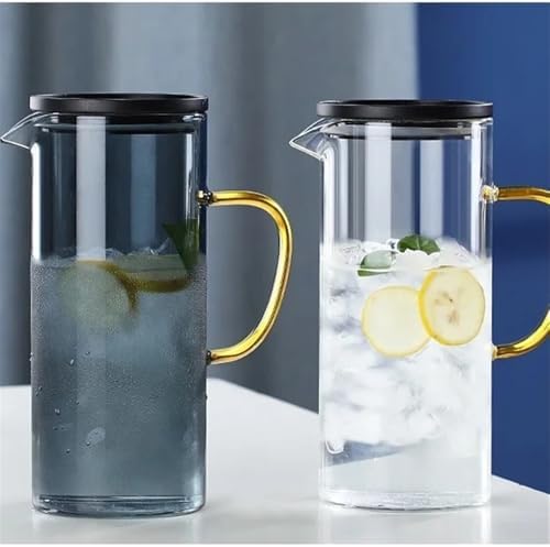 Cold Water Pitcher with Thickened Glass and Large Handle
