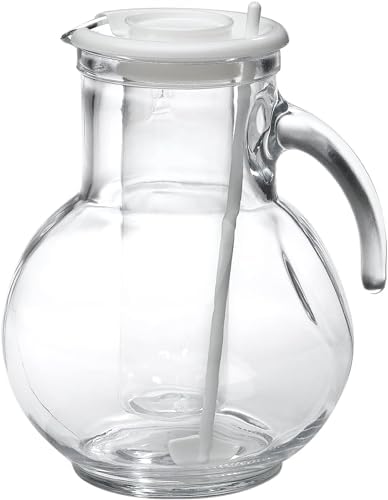 Bormioli Rocco Kufra 6775 oz Glass Jug with Ice Container and Lid