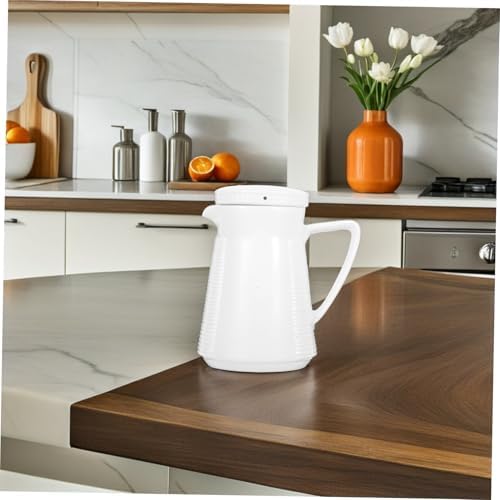 Large Capacity Ceramic Cold Water Pitcher with Elegant Lid