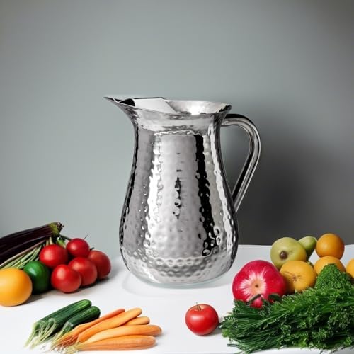 Hammered 72-Ounce Stainless Steel Pitcher 1