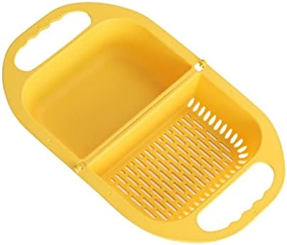 BYIA Kitchen Sponge Wall Organizer Suction Rack Yellow