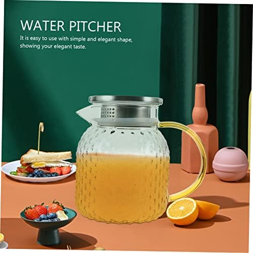 1000ml Glass Cold Water Bottle with Leakproof Lid
