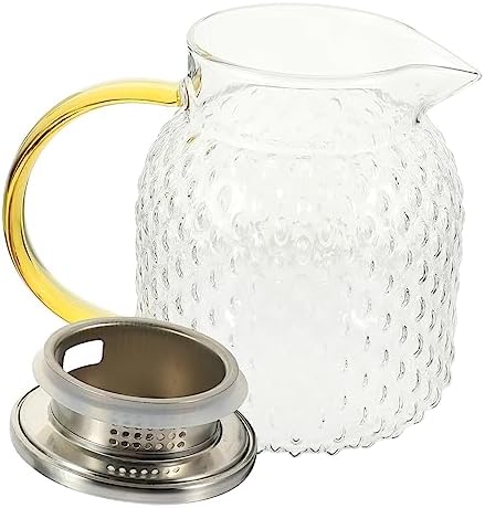 1000ml Glass Cold Water Bottle with Leakproof Lid