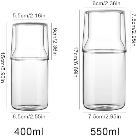 Glass Cold Hot Water Pitcher Set 400ML