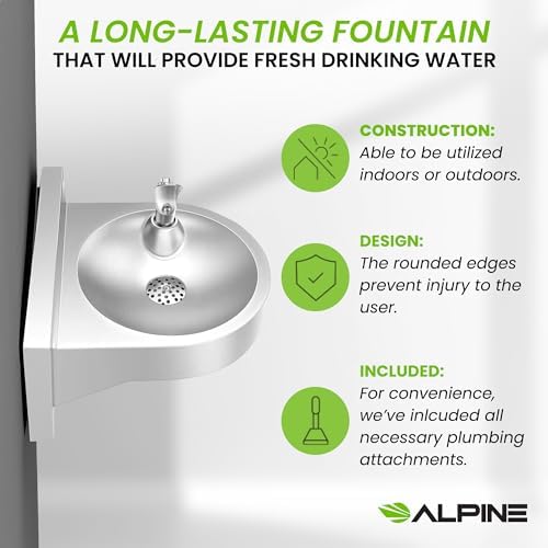 Alpine Water Fountain Wall Mounted - Commercial Hydration Station