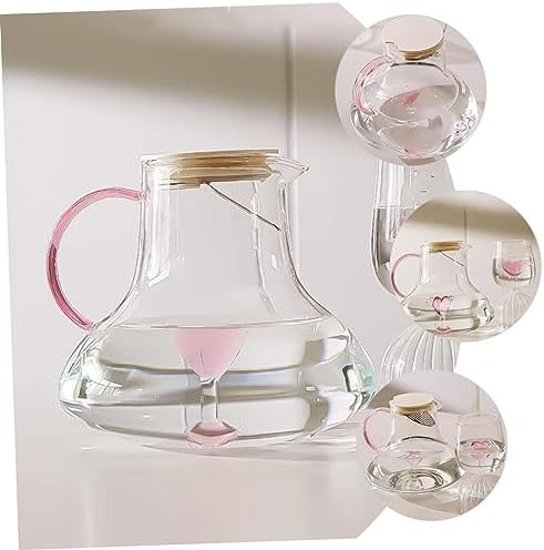 STOBAZA Large Capacity Glass Water Jug for Hot and Cold Beverages