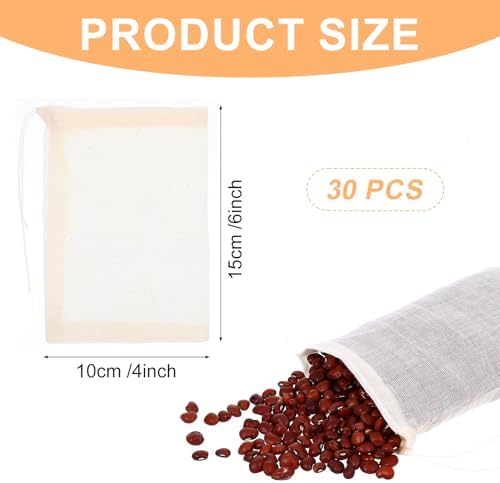 Giantree 30 Pcs Tea Filters Drawstring Bags