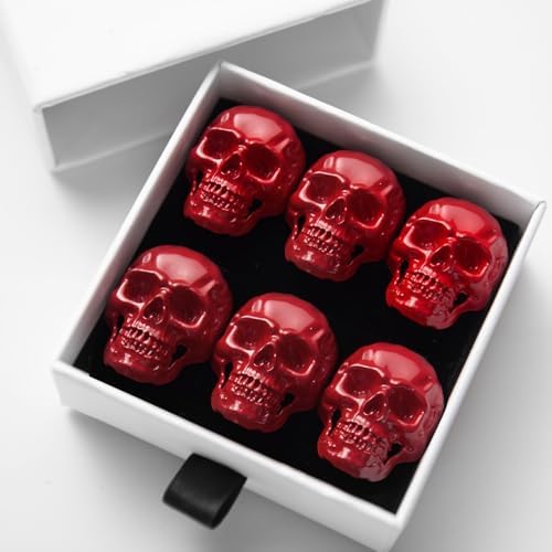 6Pcs Skull Stainless Steel Fridge Magnets Set